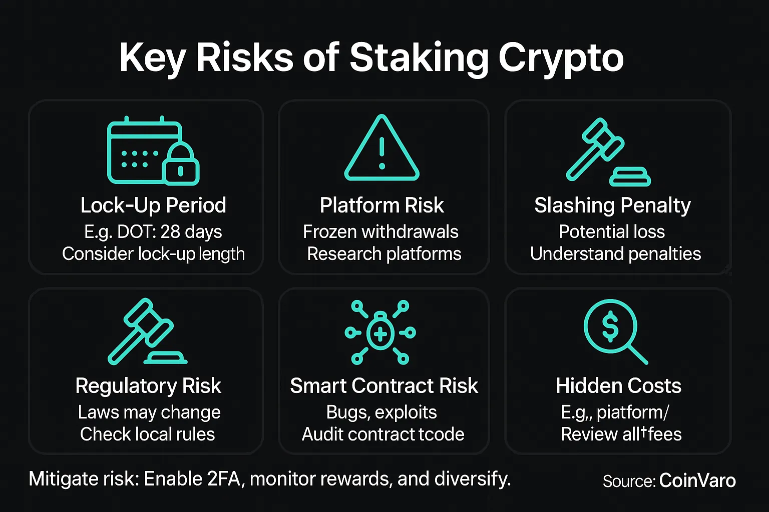 Infographic for staking risks