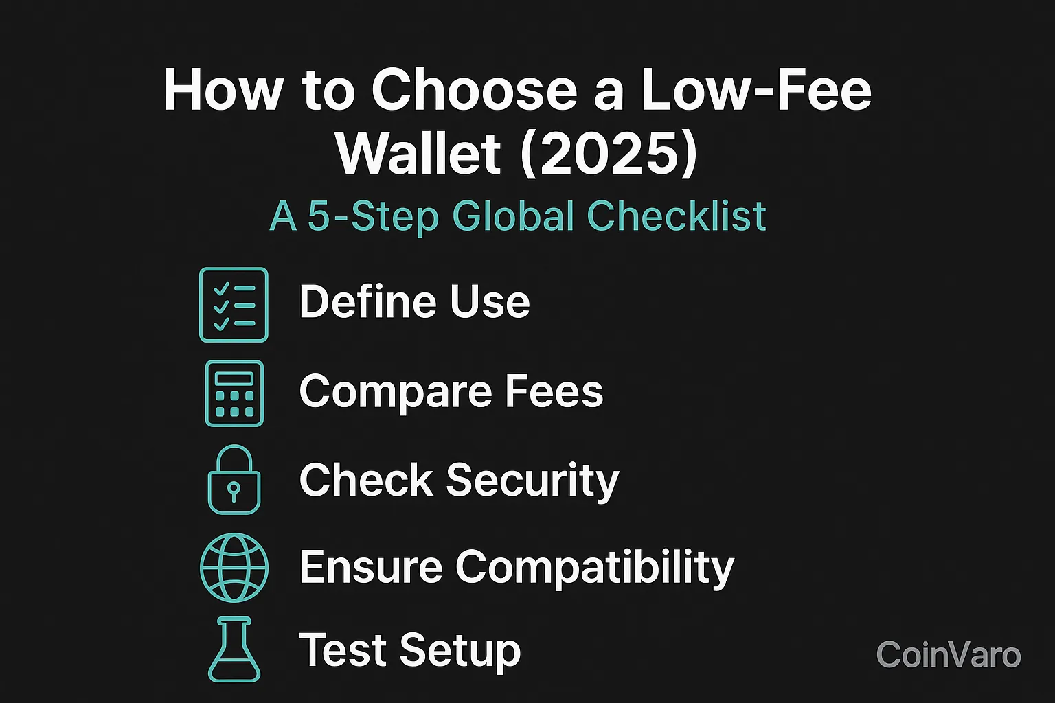 Checklist for choosing the crypto wallet lowest fees