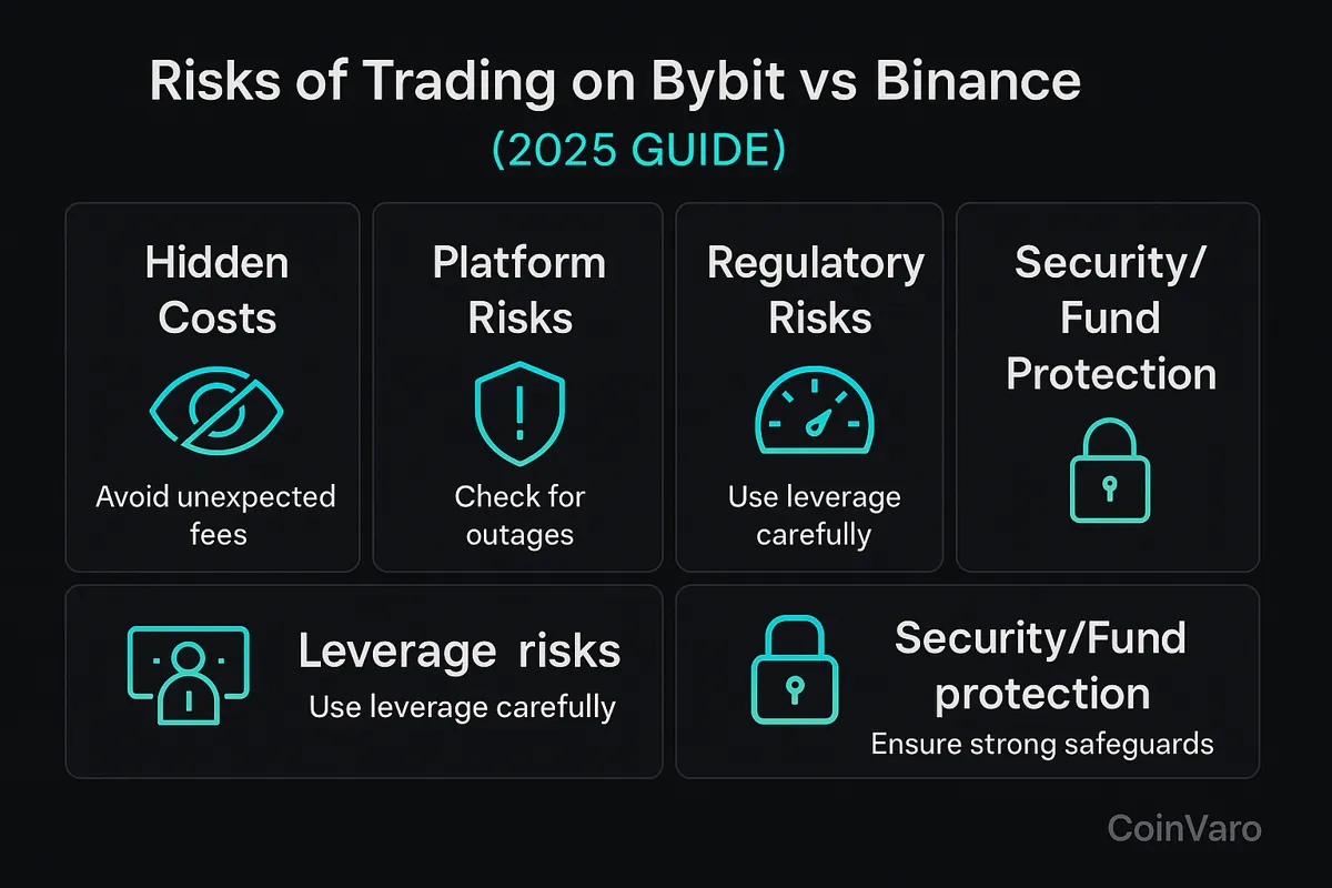 Infographic for Bybit vs Binance risks