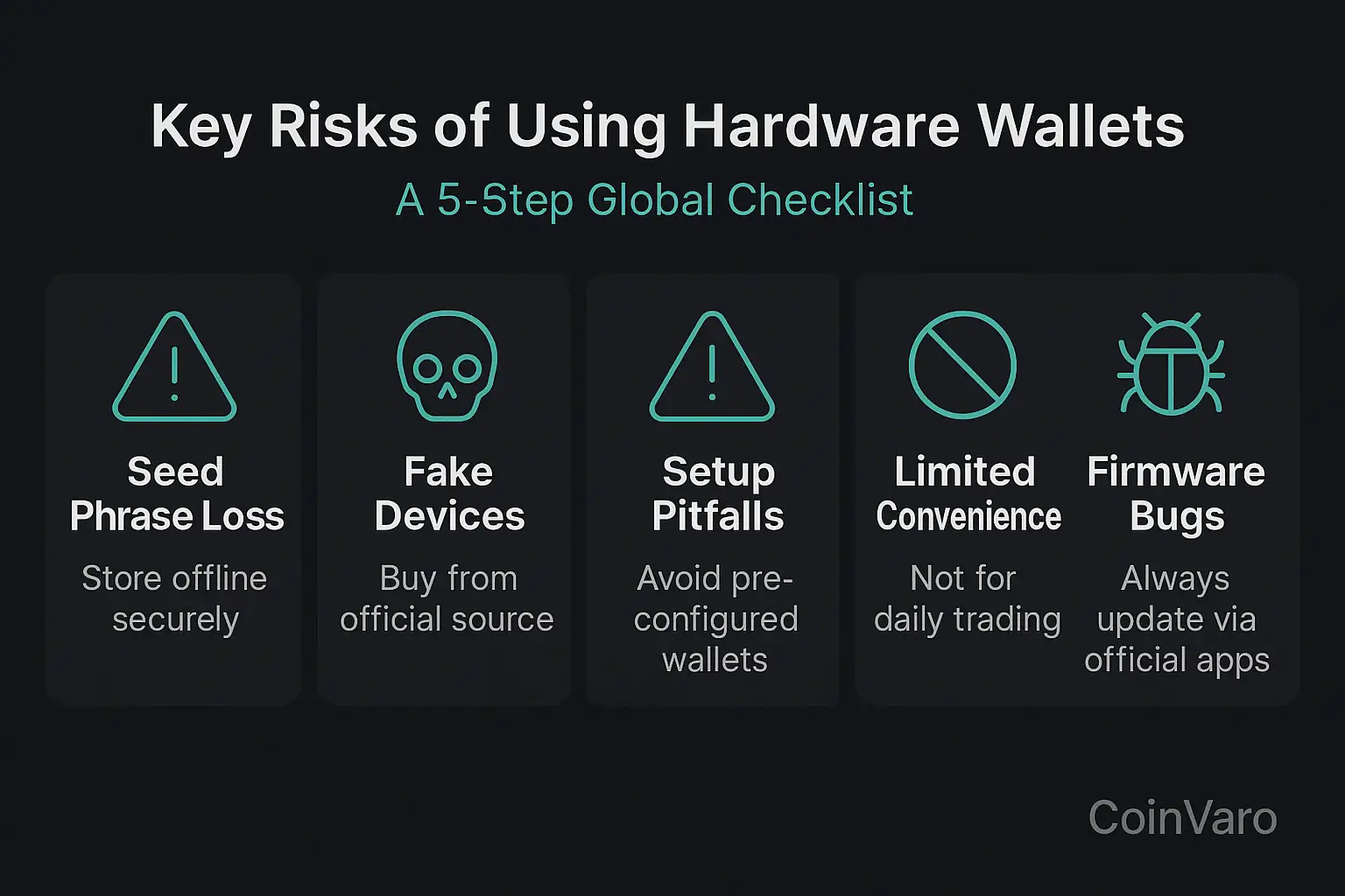 Infographic for hardware wallet risks