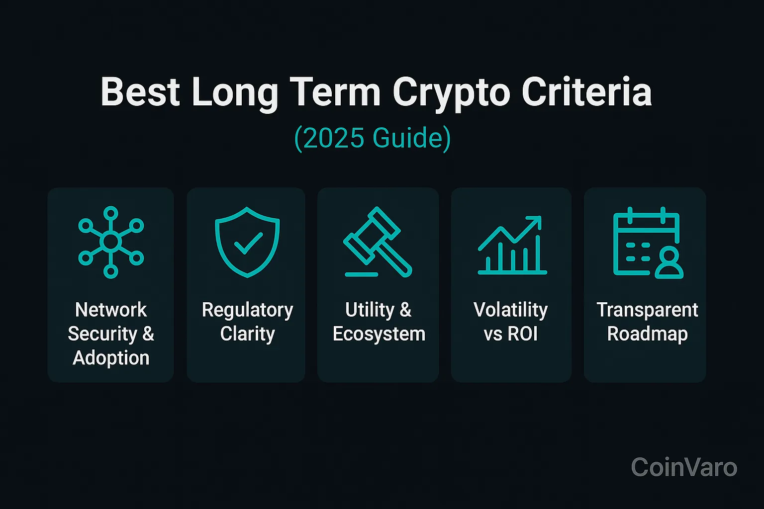 Infographic for best long term crypto criteria