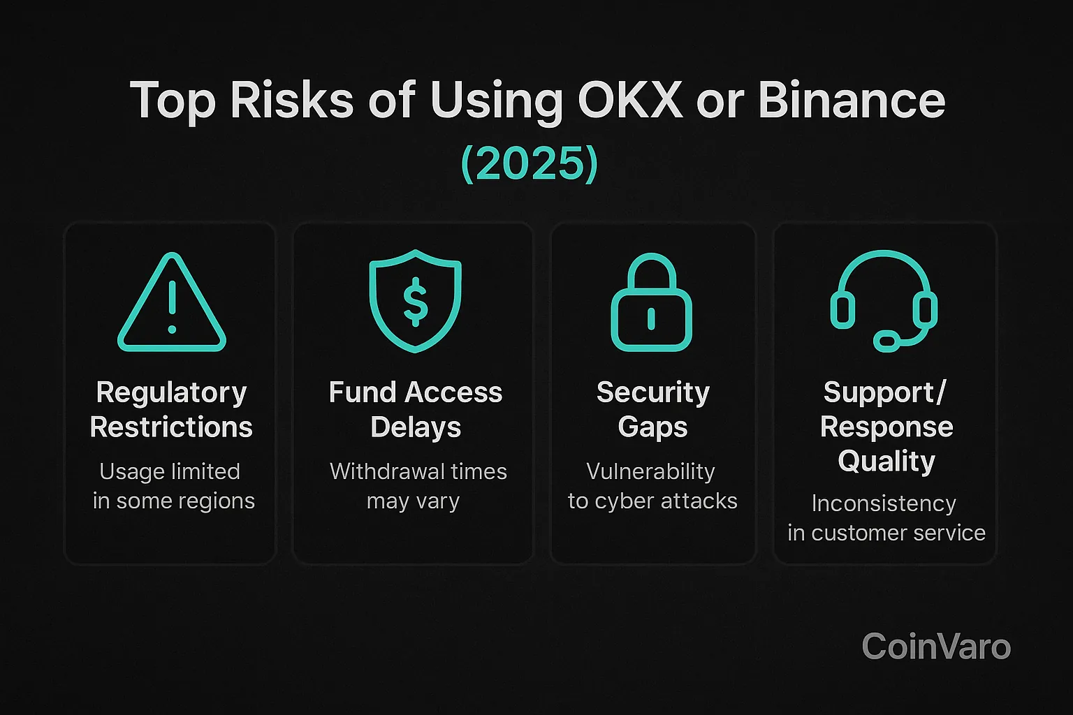 Infographic for OKX vs Binance risks