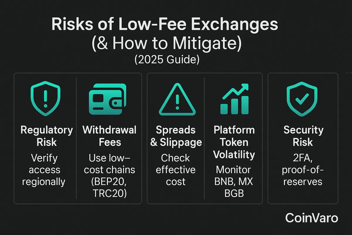 Infographic for crypto exchange fee risks for day trading